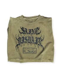 Image 1 of Women’s Cropped Muscle Tee (Olive)