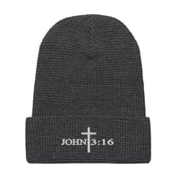 Image 11 of John 3:16 Waffle Beanie