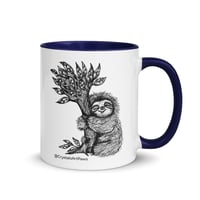 Image 7 of Sloth Brings You a Bouquet Coffee Mug Art by CrystalsArtPaws