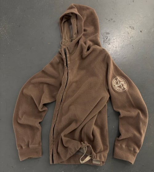 Image of Early 2000s Stone Island Wool Zip Up, size XXL