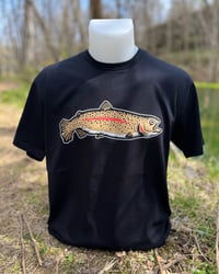 Image 2 of Black “Rainbow Trout” Tee