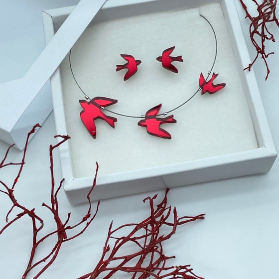 Image of Červený Náhrdelník Ptáčci