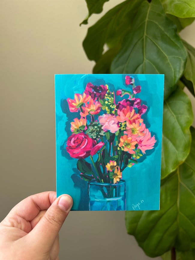 Blue Bouquet Notecards-Set of 6