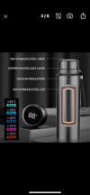 1000ML Smart Thermos Bottle Keep Cold and Hot Bottle Temperature Display Intelligent Thermos 