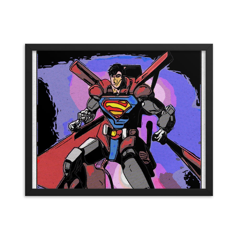 ZEN EXP - Robo-Superman Framed photo paper poster