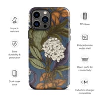 Image 23 of Art Nouveau Inspired Blue, Orange and White Boho Hippie Floral Sketch Tough Case for iPhone®