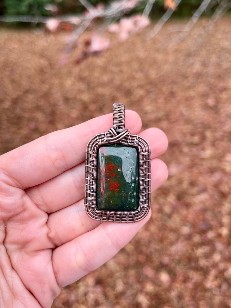 Image of bloodstone pendant