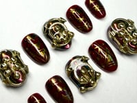 Image 2 of Riot Gold Press-On Nails Size Small