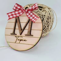 Image 1 of Shiplap Letter Ornament/ Ornamento De Letra En Shiplap