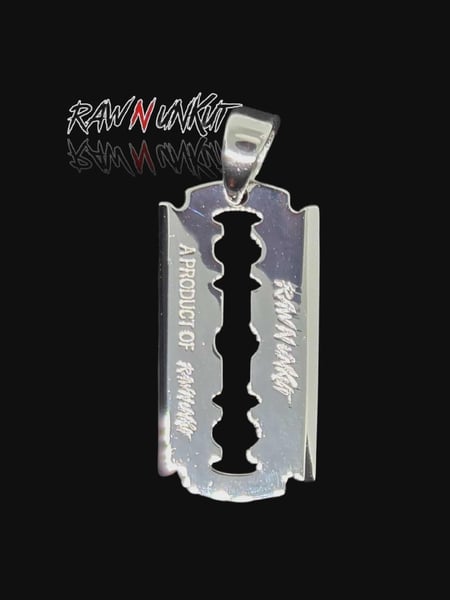 Image of Gild or Silver RAW N UNKUT RAZOR BLADE PENDANT 