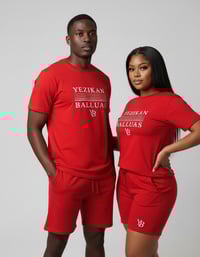 Image 1 of YB Red Mesh Blend Short Set