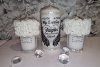 Image 3 of PERSONALISED ROSE MEMORIAL CANDLE SET