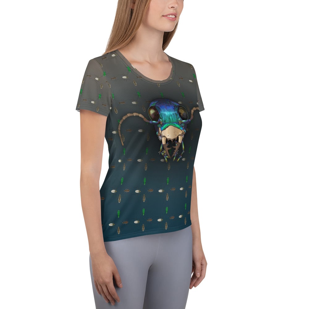 Image of Tiger Beetles Fitted Athletic T-shirt