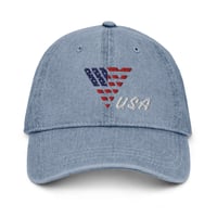 Image 3 of **NEW** Denim Hat - Heart Anthem USA