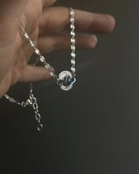 Image 1 of Sapphire Starburst Link Necklace