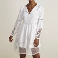 Image 2 of VINEYARD VINES Elegant White 3/4 Sleeve Length Dress