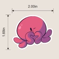 Image 2 of Kawaii Takopi Octopus Vinyl Sticker - 2 Inch