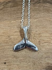 Image 3 of Sterling Silver Whale Tail Necklace 