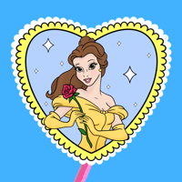 Belle Glossy Vinyl Sticker