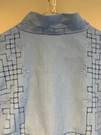 Image 6 of Blue puff sleeve shirt (X-Large)