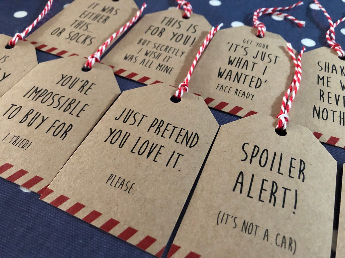 Honest Christmas Wooden Round Gift Tags