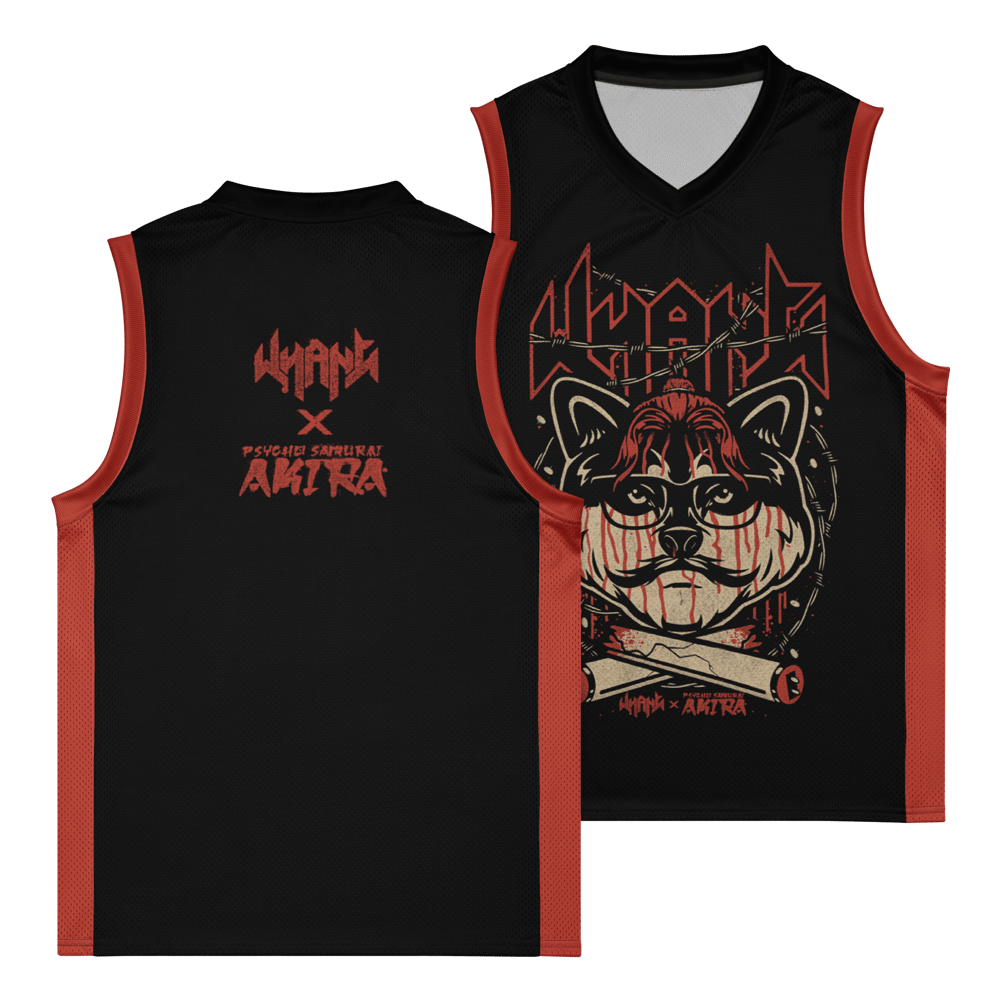 Image of WHANG x AKIRA basketball jersey Red