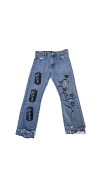 Image 1 of “ROSES & RAZORS” 080 JEANS (BLUE VERSION)