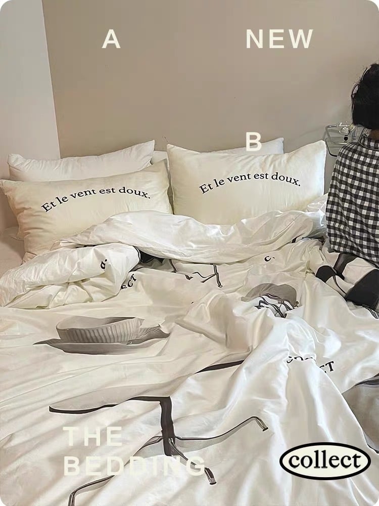 Image of ♡︎Collect+♡︎ “White V.“ Bedding set 