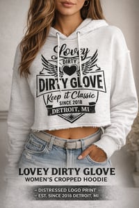Image 2 of Women’s “Lovey” Cropped Hoodie 