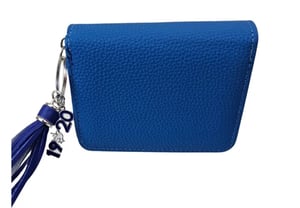 Image of Sorority Blue Tassel Keychain Zipper Wallet
