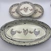 "Lines & Dots & Chickens Oh My!" Platter 