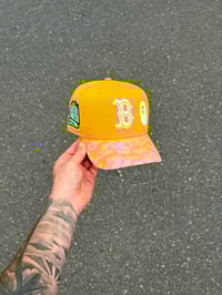 Image 1 of PINK BRIM PINK LEMONADE  BOSTON RED SOX CUSTOM FITTED CAP
