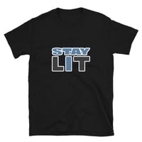 STAY LIT METAL BLUE Softstyle Short-Sleeve Unisex T-Shirt