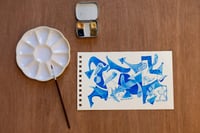 Image 1 of AQUARELLE  "Blue Leaves"
