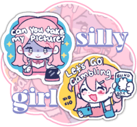 Silly Girl Stickers 