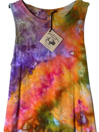 Image 3 of XS Jersey Knit Pocket Tank Dress in Euphoria Watercolor Ice Dye