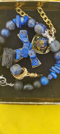 Image 3 of Lapis Lazuli and black tournaline Set
