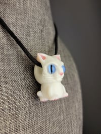 Image 4 of Lotus White Mini Kitty Pendant