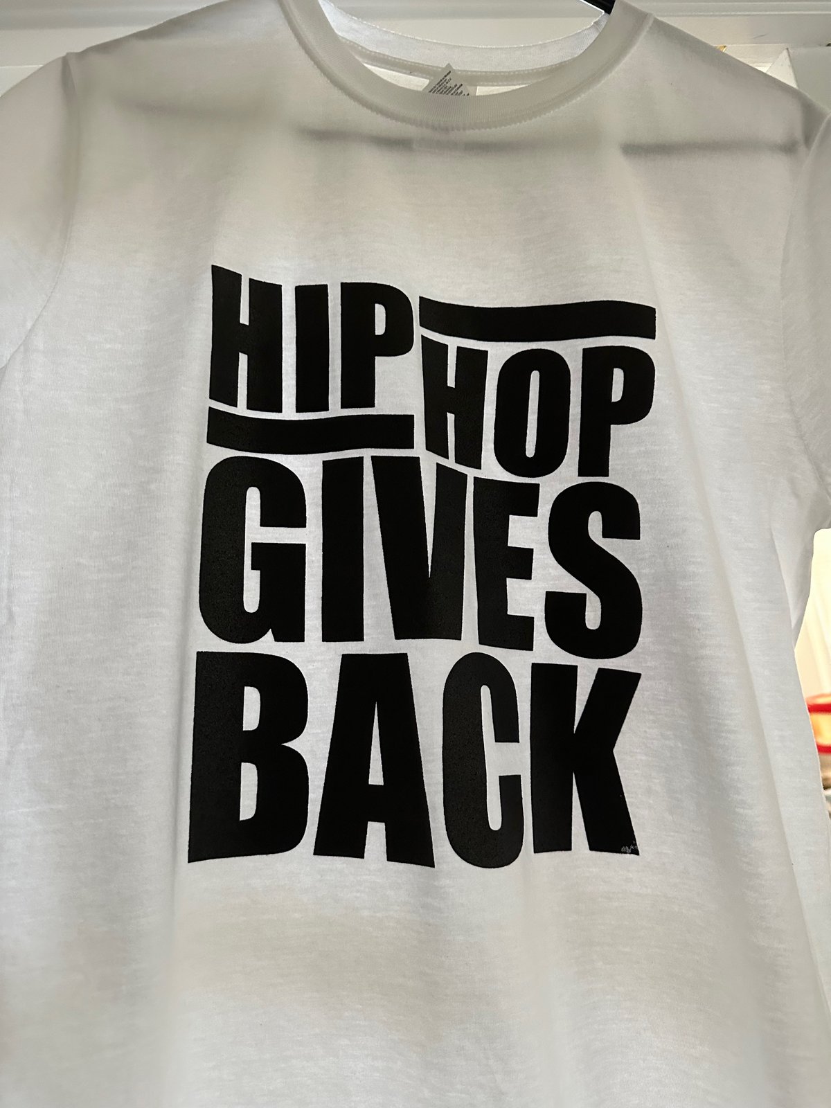 HHGB Letter Tee - White & Black Tee | HipHopGivesBack