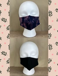 Image 3 of Purple bleach dyed custom 3 layer reversible face mask