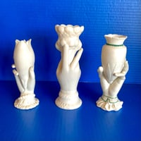 Image 1 of THREE ANTIQUE HAND VASES