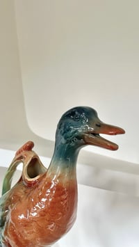 Image 3 of Pichet canard en barbotine par St Clément 