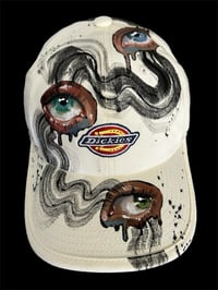 Image 1 of “EYE LID” CUSTOM PAINTED BASEBALL HAT 