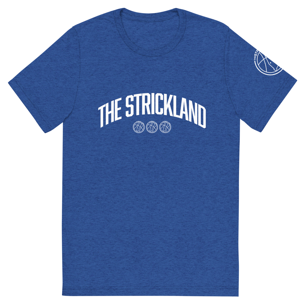 Strickland U (White Text) Tri-Blend Short-Sleeve T-Shirt