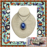 Image 1 of Chainmaille Wrapped Lapis Lazuli Pendant 