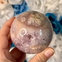 Image 4 of Amethyst Flower Agate Sphere (84A)