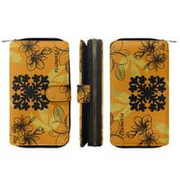 Image 1 of Women's Hawaiian Plumeria Print Flap Wallet 