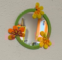 Image 5 of Fused glass flower mirrors