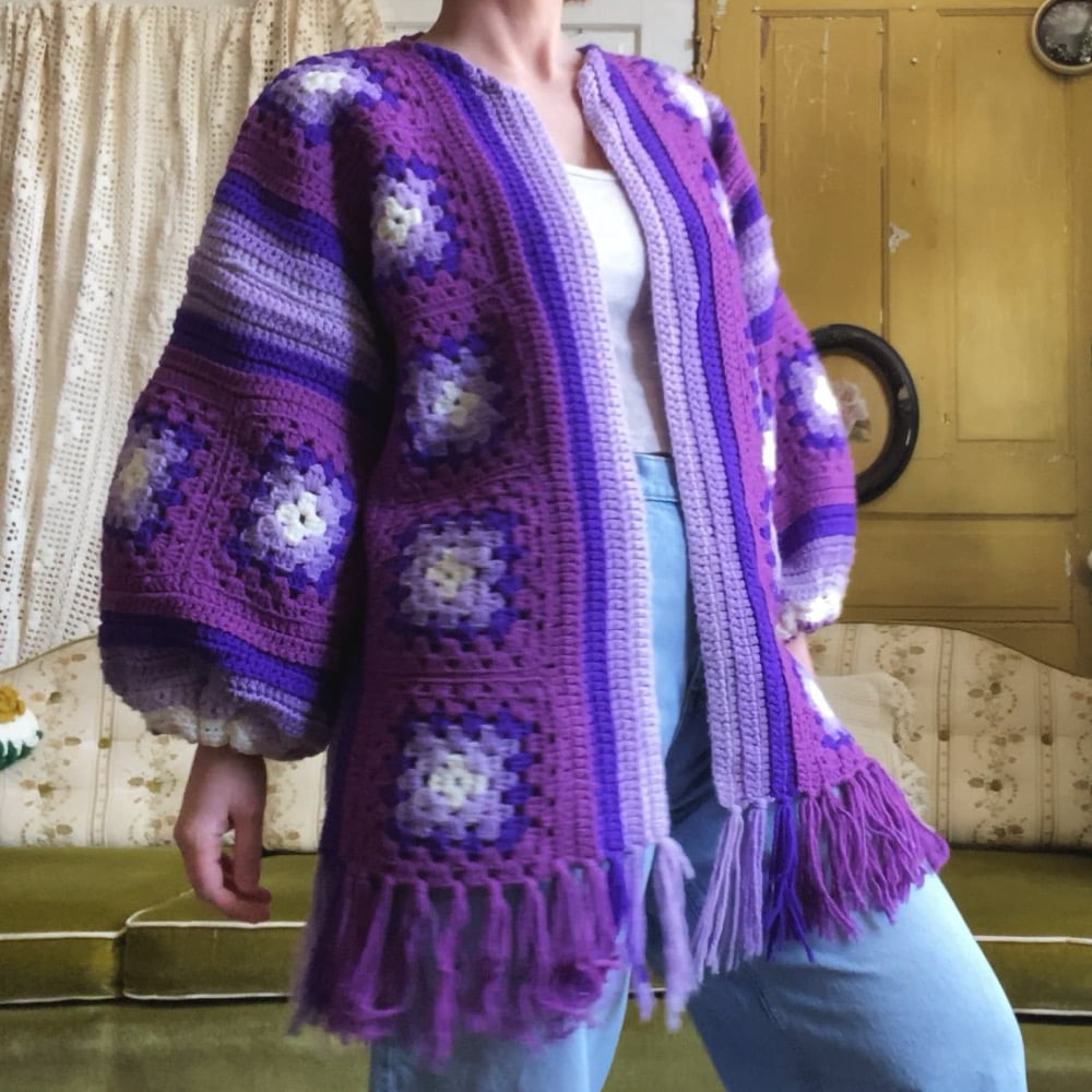 Image of Perfectly Purple Granny Sweater