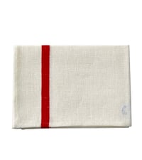 Image 1 of THICK LINEN KITCHEN CLOTH White/Red